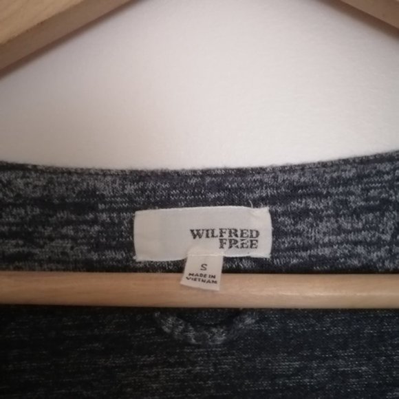 Aritzia Wilfred Free Heathered Gray Tie-up Button Down Sleeveless Tunic Dress - Picture 3 of 10